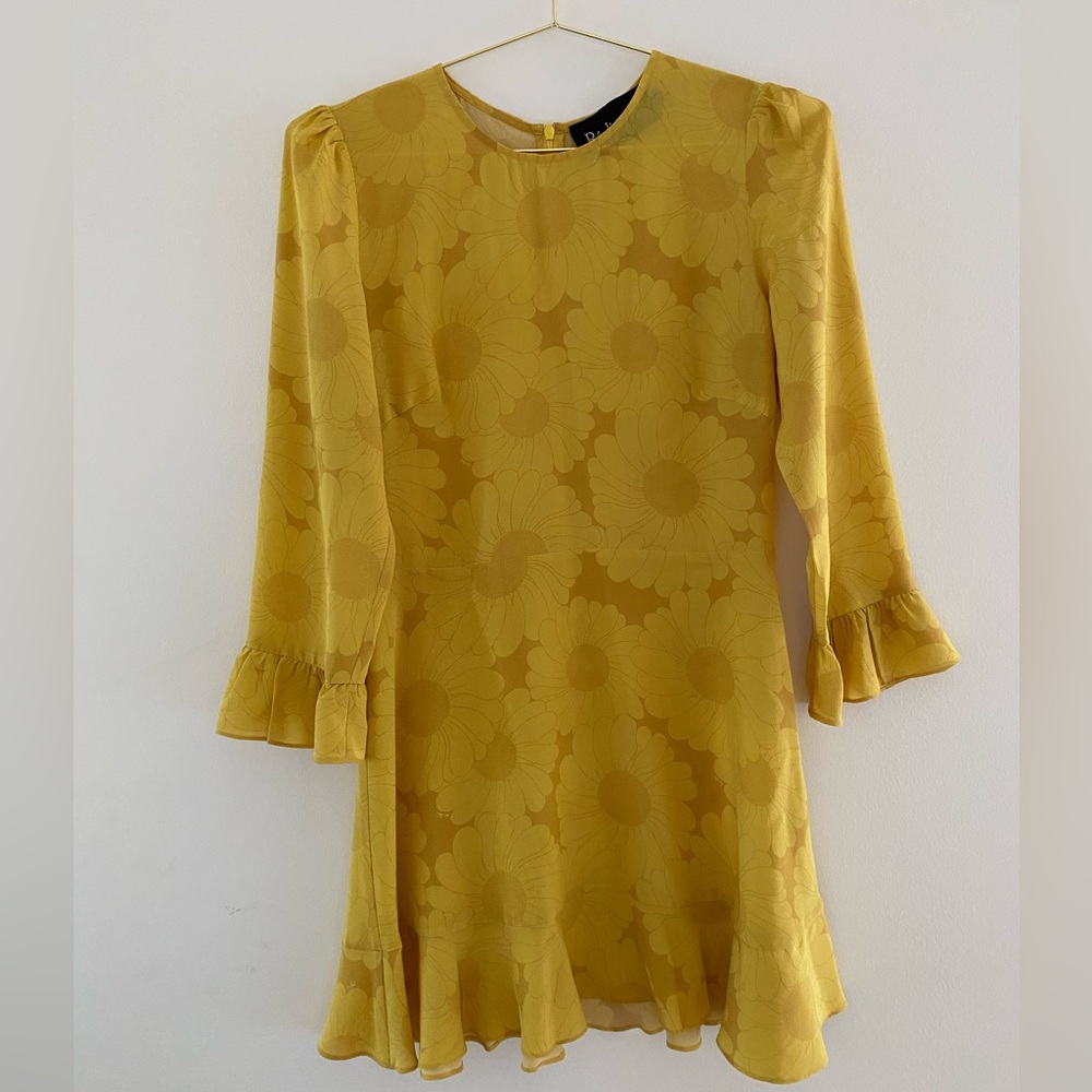 Realisation Par the Mary Jane Golden Floral Dress silk medium mini